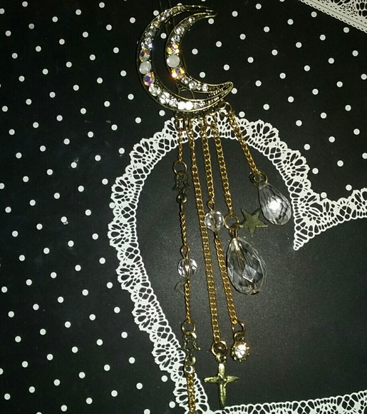 Bronze Crystal Moon Hair Barette,Really Cute!! - Picture 3 of 8